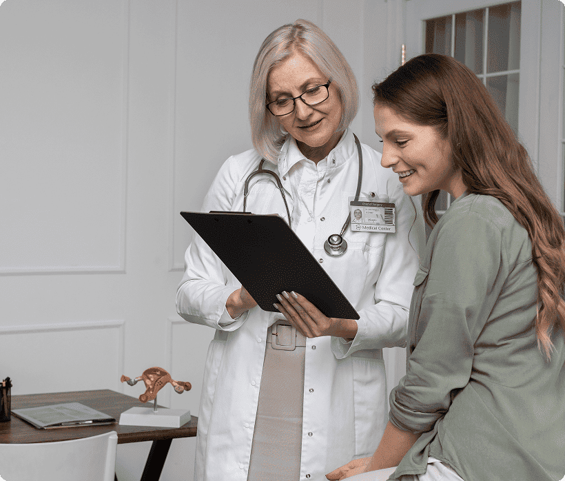 Doctor discussing esophagectomy with a patient