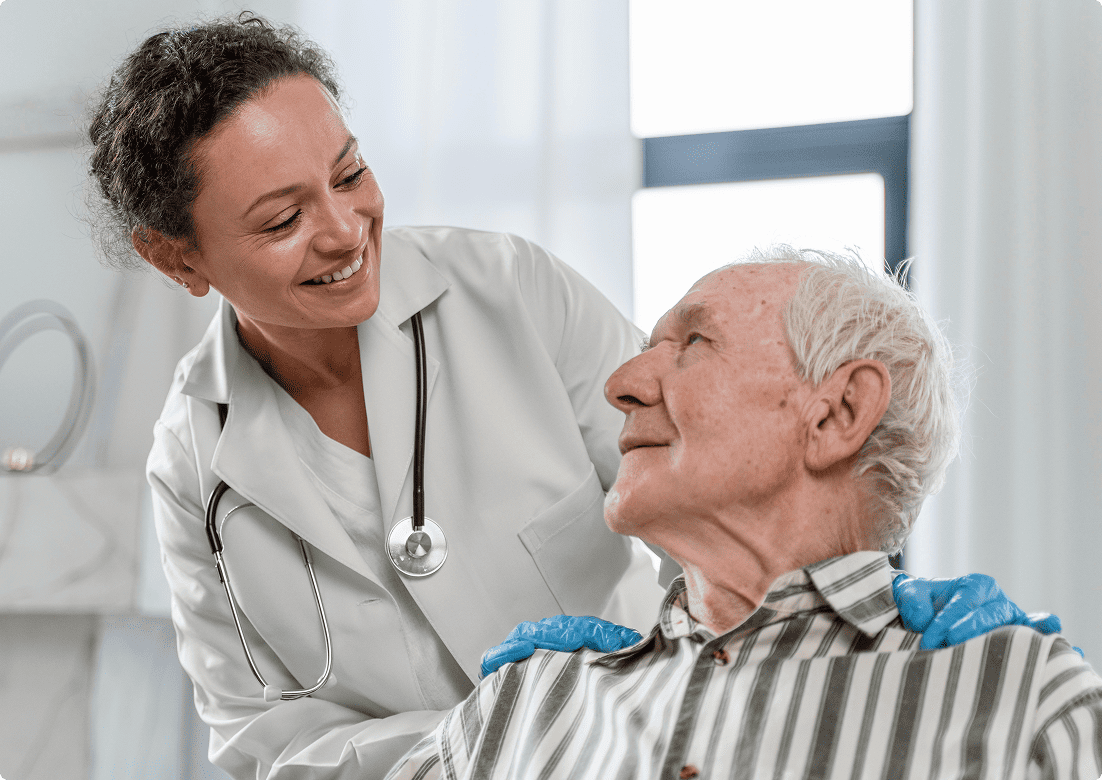 Doctor discussing urology procedure