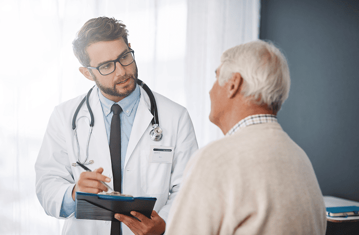 Doctor consulting patient